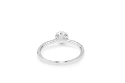 18ct White Gold Halo Diamond Ring