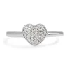 18ct White Gold Heart Diamond Cluster Ring