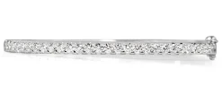 9ct White Gold Hinged 1.50ct Diamond Bangle