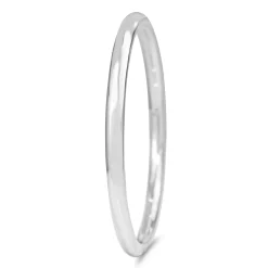 9ct White Gold Hollow All Round Golf Bangle