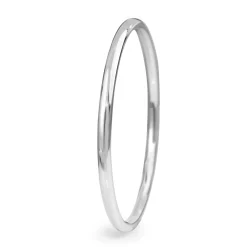9ct White Gold Hollow All Round Golf Bangle
