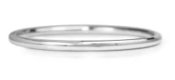 9ct White Gold Hollow All Round Golf Bangle