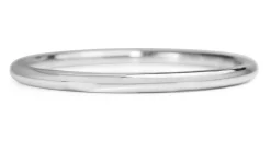 9ct White Gold Hollow All Round Golf Bangle