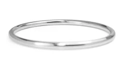 9ct White Gold Hollow All Round Golf Bangle