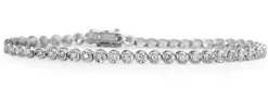 18ct White Gold Illusion Set Diamond Bracelet