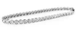 18ct White Gold Illusion Set Diamond Bracelet