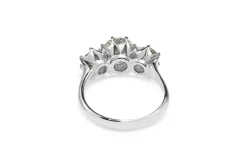 18ct White Gold Large 3 Stone Diamond Ring