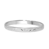 18ct White Gold Lightly Engraved 1.9mm Band Ring