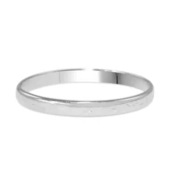 18ct White Gold Lightly Engraved 1.9mm Band Ring