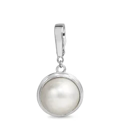 9ct White Gold Mabé Pearl Pendant / Enhancer