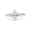 18ct White Gold Marquise and Trillion 3 Stone Diamond Ring