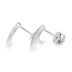 9ct White Gold Marquise Channel Set Diamond Earrings