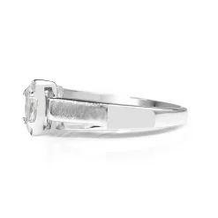 14ct White Gold Marquise Diamond Solitaire Ring