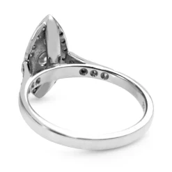 18ct White Gold Marquise Diamond Halo Ring