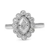 18ct White Gold Marquise Halo Diamond Ring