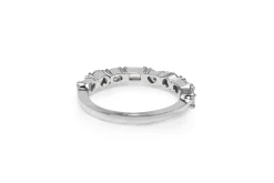 18ct White Gold Mixed Cut Diamond Band