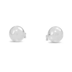 9ct White Gold 6mm Ball Stud Earrings