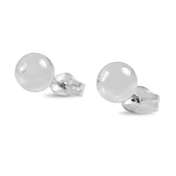 9ct White Gold 6mm Ball Stud Earrings