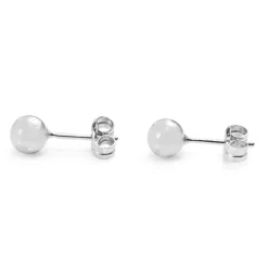 9ct White Gold 4.8mm Ball Stud Earrings