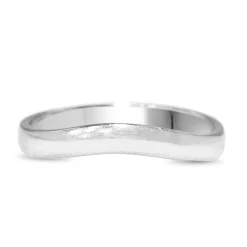 18ct White Gold 2.9mm Curved Band Ring