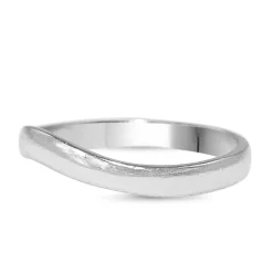 18ct White Gold 2.9mm Curved Band Ring