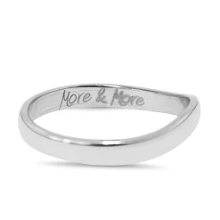 18ct White Gold 2.9mm Curved Band Ring