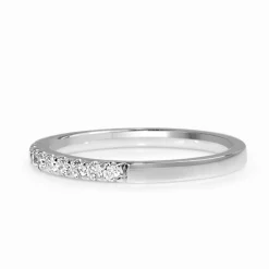 18ct White Gold 1.85mm Diamond Half Hoop Band