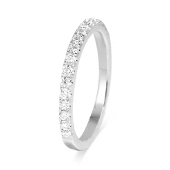 18ct White Gold 1.85mm Diamond Half Hoop Band