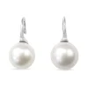 9ct White Gold 13mm Fresh Water Pearl Earrings on French Hook