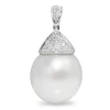 18ct White Gold 15mm South Sea Pearl and Diamond Necklace