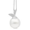 18ct White Gold 15mm South Sea Pearl 'Apple' Diamond Necklace