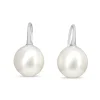 18ct White Gold 12mm South Sea Pearl Earrings on French Hook Style Fitting