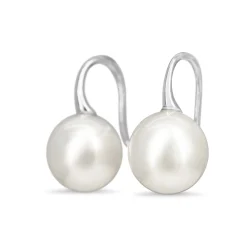 18ct White Gold 12mm South Sea Pearl Earrings on French Hook Style Fitting