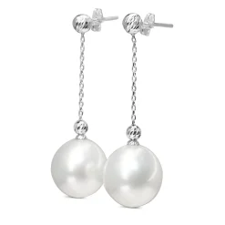 18ct White Gold 11.7mm South Sea Pearl Earrings