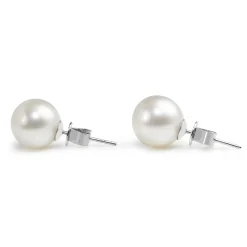 18ct White Gold 12mm South Sea Pearl Stud Earrings