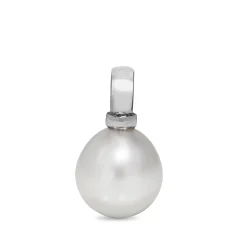 18ct White Gold 15.5mm South Sea Pearl and Diamond Necklace