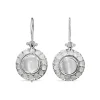 9ct White Gold Moonstone Vintage Style Earrings