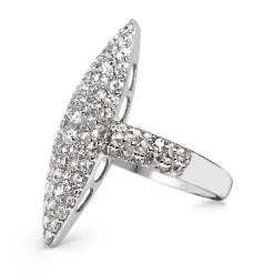 18ct White Gold Old and Rose Cut Marquise Shaped Diamond Ring