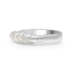 18ct White Gold Old Cut 5 Stone Diamond Ring