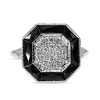 18ct White Gold Onyx and DIamond Cluster Ring