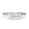 18ct White Gold Oval 3 Stone Diamond Ring