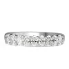 18ct White Gold Oval 9 Stone Diamond Band Ring