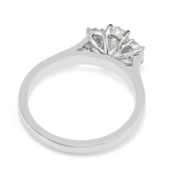 18ct White Gold Oval 3 Stone Diamond Ring