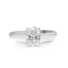 18ct White Gold Oval Diamond Solitaire