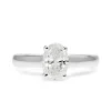 18ct White Gold Oval Diamond Solitaire Ring