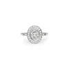 18ct White Gold Oval Diamond Halo Ring