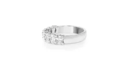 18ct White Gold Oval Diamond Band