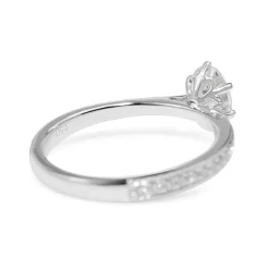 18ct White Gold Oval Diamond Solitaire Ring