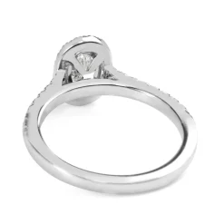 18ct White Gold Oval Diamond Halo Ring