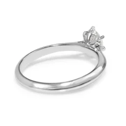 18ct White Gold Oval Diamond Solitaire Ring